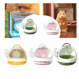 Maxbell Hamster Carry Case Cage Convenient Large for Hedgehog Vacation Small Animals yellow