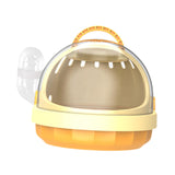 Maxbell Hamster Carry Case Cage Convenient Large for Hedgehog Vacation Small Animals yellow