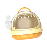 Maxbell Hamster Carry Case Cage Convenient Large for Hedgehog Vacation Small Animals yellow