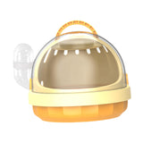 Maxbell Hamster Carry Case Cage Convenient Large for Hedgehog Vacation Small Animals yellow