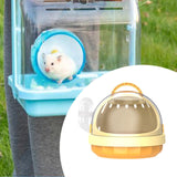 Maxbell Hamster Carry Case Cage Convenient Large for Hedgehog Vacation Small Animals yellow