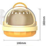Maxbell Hamster Carry Case Cage Convenient Large for Hedgehog Vacation Small Animals yellow