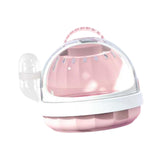 Maxbell Hamster Carry Case Cage Convenient Large for Hedgehog Vacation Small Animals pink