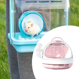 Maxbell Hamster Carry Case Cage Convenient Large for Hedgehog Vacation Small Animals pink