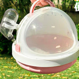Maxbell Hamster Carry Case Cage Convenient Large for Hedgehog Vacation Small Animals pink