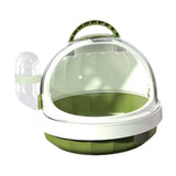 Maxbell Hamster Carry Case Cage Convenient Large for Hedgehog Vacation Small Animals green