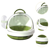 Maxbell Hamster Carry Case Cage Convenient Large for Hedgehog Vacation Small Animals green