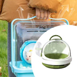 Maxbell Hamster Carry Case Cage Convenient Large for Hedgehog Vacation Small Animals green