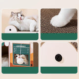 Maxbell Cat Cardboard House Portable Pet Supplies Cat Scratching Board Grinding Claw