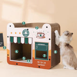Maxbell Cat Cardboard House Portable Pet Supplies Cat Scratching Board Grinding Claw
