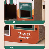 Maxbell Cat Cardboard House Portable Pet Supplies Cat Scratching Board Grinding Claw