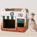 Maxbell Cat Cardboard House Portable Pet Supplies Cat Scratching Board Grinding Claw