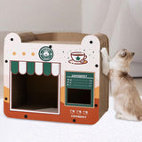 Maxbell Cat Cardboard House Portable Pet Supplies Cat Scratching Board Grinding Claw