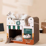 Maxbell Cat Cardboard House Portable Pet Supplies Cat Scratching Board Grinding Claw