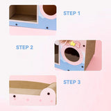 Maxbell Cat Scratcher House Corrugated Scratcher Box for Small Medium Cat Scratching