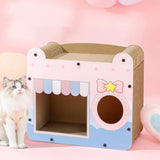 Maxbell Cat Scratcher House Corrugated Scratcher Box for Small Medium Cat Scratching