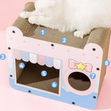 Maxbell Cat Scratcher House Corrugated Scratcher Box for Small Medium Cat Scratching