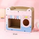 Maxbell Cat Scratcher House Corrugated Scratcher Box for Small Medium Cat Scratching