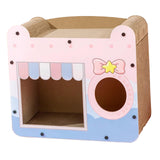 Maxbell Cat Scratcher House Corrugated Scratcher Box for Small Medium Cat Scratching