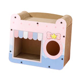 Maxbell Cat Scratcher House Corrugated Scratcher Box for Small Medium Cat Scratching
