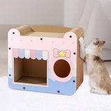 Maxbell Cat Scratcher House Corrugated Scratcher Box for Small Medium Cat Scratching
