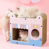 Maxbell Cat Scratcher House Corrugated Scratcher Box for Small Medium Cat Scratching