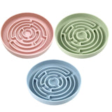Maxbell Slow feed Bowl Easy to Clean Silicone Dog Food Bowl for Pets Dogs Puppy Cats Blue