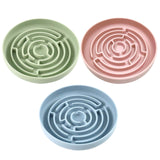 Maxbell Slow feed Bowl Easy to Clean Silicone Dog Food Bowl for Pets Dogs Puppy Cats Blue
