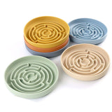Maxbell Slow feed Bowl Easy to Clean Silicone Dog Food Bowl for Pets Dogs Puppy Cats Blue