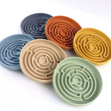 Maxbell Slow feed Bowl Easy to Clean Silicone Dog Food Bowl for Pets Dogs Puppy Cats Blue