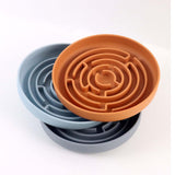 Maxbell Slow feed Bowl Easy to Clean Silicone Dog Food Bowl for Pets Dogs Puppy Cats Blue
