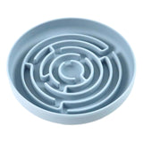 Maxbell Slow feed Bowl Easy to Clean Silicone Dog Food Bowl for Pets Dogs Puppy Cats Blue