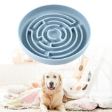 Maxbell Slow feed Bowl Easy to Clean Silicone Dog Food Bowl for Pets Dogs Puppy Cats Blue