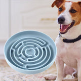 Maxbell Slow feed Bowl Easy to Clean Silicone Dog Food Bowl for Pets Dogs Puppy Cats Blue
