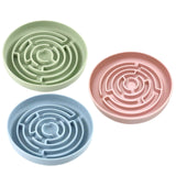 Maxbell Slow feed Bowl Easy to Clean Silicone Dog Food Bowl for Pets Dogs Puppy Cats Blue