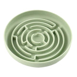 Maxbell Slow feed Bowl Easy to Clean Silicone Dog Food Bowl for Pets Dogs Puppy Cats Green