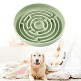 Maxbell Slow feed Bowl Easy to Clean Silicone Dog Food Bowl for Pets Dogs Puppy Cats Green