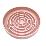 Maxbell Slow feed Bowl Easy to Clean Silicone Dog Food Bowl for Pets Dogs Puppy Cats Pink