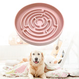 Maxbell Slow feed Bowl Easy to Clean Silicone Dog Food Bowl for Pets Dogs Puppy Cats Pink