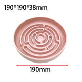 Maxbell Slow feed Bowl Easy to Clean Silicone Dog Food Bowl for Pets Dogs Puppy Cats Pink