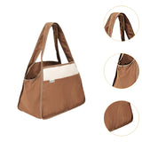 Maxbell Cat Soft Sided Carriers Travel Use for Kitty Small and Medium Cats Small Dog Brown