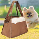 Maxbell Cat Soft Sided Carriers Travel Use for Kitty Small and Medium Cats Small Dog Brown