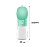 Maxbell Dog Water Dispenser 300ml Pet Water Bottle for Small Animals Rabbits Outdoor green