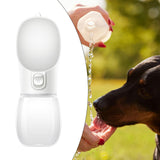 Maxbell Dog Water Bottle 350ml Dog and Cat Water Dispenser for Puppy Rabbits Camping white