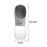 Maxbell Dog Water Bottle 350ml Dog and Cat Water Dispenser for Puppy Rabbits Camping grey