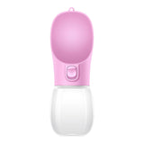 Maxbell Dog Water Bottle 350ml Dog and Cat Water Dispenser for Puppy Rabbits Camping pink