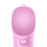 Maxbell Dog Water Bottle 350ml Dog and Cat Water Dispenser for Puppy Rabbits Camping pink