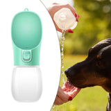 Maxbell Dog Water Bottle 350ml Dog and Cat Water Dispenser for Puppy Rabbits Camping green