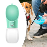 Maxbell Dog Water Bottle 350ml Dog and Cat Water Dispenser for Puppy Rabbits Camping green