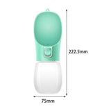 Maxbell Dog Water Bottle 350ml Dog and Cat Water Dispenser for Puppy Rabbits Camping green